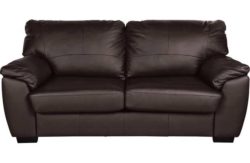 Collection Milano Large Leather Sofa - Chocolate